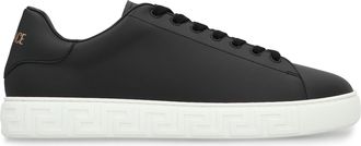 Versace Mens Greca Low-Top Sneakers Black Nylon Trainers