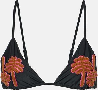 Johanna Ortiz Embroidered bikini top