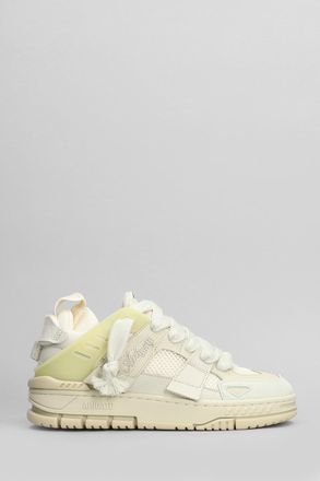Axel Arigato Area Patchwork Sneakers In Beige Suede And Leather