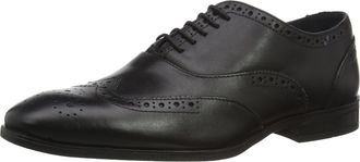 Silver Street London Mens Oxford Brogue Shoe, Black, 8 UK