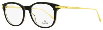 Omega OM5013 Pantos Acetate Eyeglasses - Black