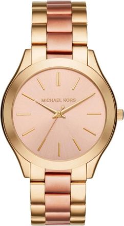 Michael Kors Gouden Roestvrijstalen Dameskwarts Horloge - Dames - Horloges - Geel - ONE Size - Accessoires