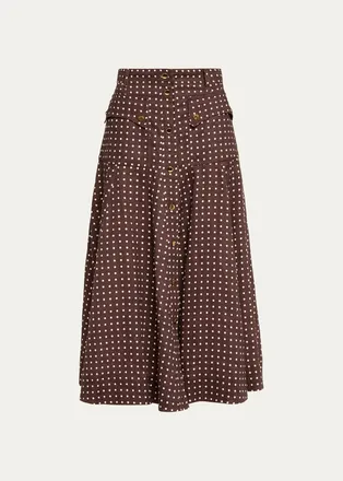 Zimmermann Cargo Linen Midi Skirt