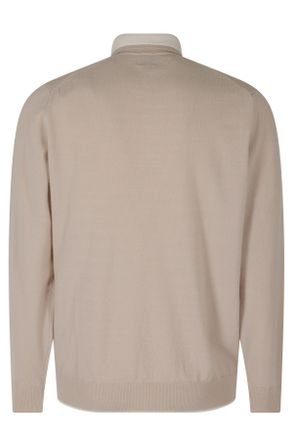 Eleventy Double-Collar Long-Sleeve Cashmere Polo Shirt