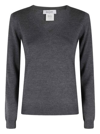 Gran Sasso V-neck top - Grijs