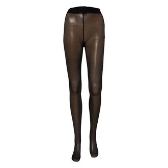 Dolce & Gabbana Collant in Nylon con Logo Jacquard - - Accessories - Donna - Nero - ONE SIZE