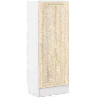 Dmora Zapatero Amarante, Zapatero, Armario de entrada multiusos, Zapatero, 41x28 h107 cm, Blanco y Roble - Dmora