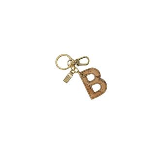 Alviero Martini 1A Classe Letter B Keychain Geo Map Style - Dames - Sleutelhangers & Tashangers - Beige - ONE Size - Katoen - Accessoires