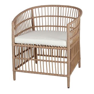 MisterWils Sill&oacute;n De Rat&aacute;n Sint&eacute;tico Jeffry - Naturale - 82x75x72