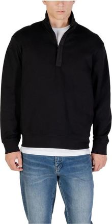 A|X Armani Exchange Sweatshirt met lange mouwen van katoenmix - Heren - Vesten met rits - Zwart - L - Katoen - Hoodies & sweatvesten