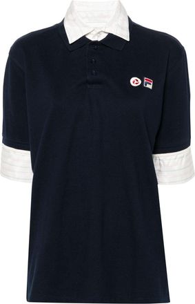 BETTTER x Fila Double polo shirt - women - Viscose/Cotton - S - Blue