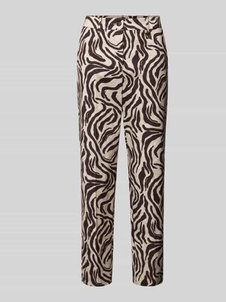 Joop Stoffhose mit Animal-Print in Beige, Gr&ouml;&szlig;e 34