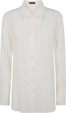 Joseph Joe Blouse - Dames - Overhemden - Beige - L - Wol - Overhemden