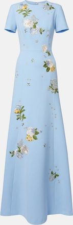 Carolina Herrera Vestido de fiesta floral bordado
