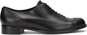 Moschino Elegante Leren Schoenen - Dames - Veterschoenen - Zwart - 35 EU - Leer - Schoenen