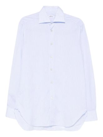 Kiton striped cotton shirt - Blue