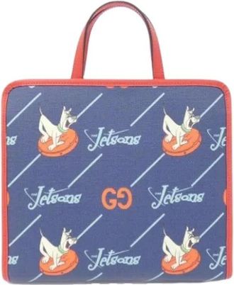 Gucci Pre-owned Tote Bags, female, Blue, Size: ONE SIZE Pre-owned Vintage Canvas Tote Bag