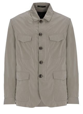 Montecore Grey Tech Fabric Flap-Pocket Jacket