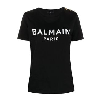 Balmain Mujer, Camisetas, Negro, Talla: S
