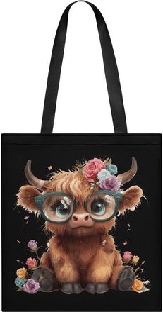 Generic Highland Cow Tote Bag for Women Men Shoulder Bags Purses Pouch Handbags