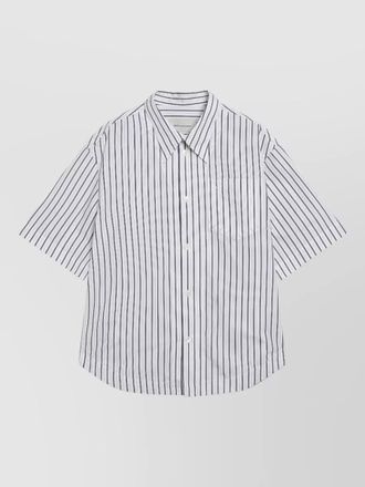 Ami striped short sleeve shirt chest pocket