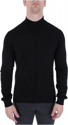 HUGO BOSS San Jorge-M Knit Jacket - Heren - Vesten - Zwart - XL - Wol - Truien & Vesten