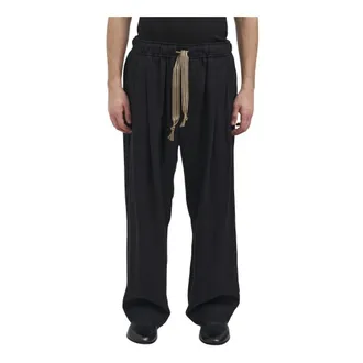 Ziggy Chen Wide Trousers, male, Black, Size: M Pantalone con coulisse