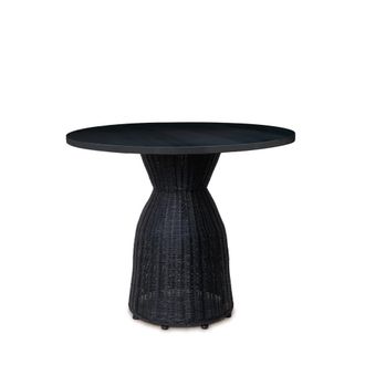 Koketto Home Mesa redonda de rattan en color negro