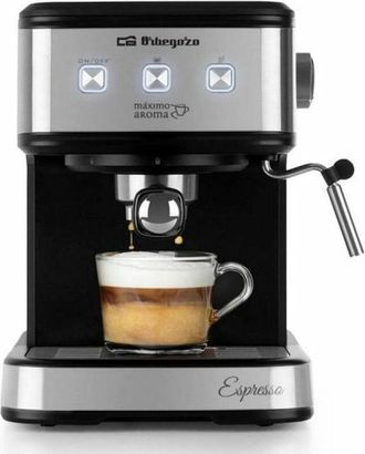 Orbegozo Orbegozo - Cafetera Espresso Y Capucccino Ex 5210, Caf&eacute; Molido Y Monodosis, Dep&oacute;sito 1,5 Litros, Frontal Inox, Vaporizador, Bandeja Superior Calientat