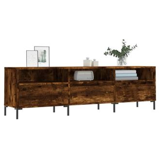 Berkfield Home TV Cabinet Smoked Oak 150x30x44.5 cm Engineered Wood in Brown