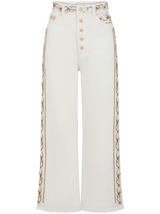 Paco Rabanne Jeans crop a vita media - Bianco