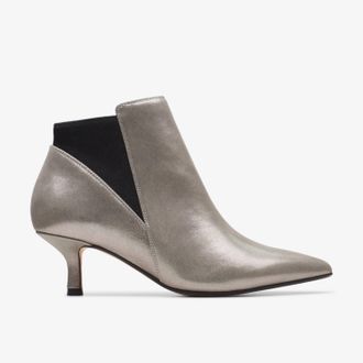 Clarks Womens Violet55 Up Metallic Boots - Size UK 6.5