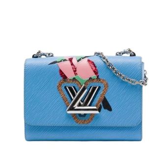 Louis Vuitton Pre-owned Twist MM - Dames - Pre-owned - Blauw - Maat: ONE Size Leer