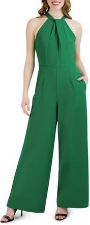 Julia Jordan Halter Neck Wide Leg Jumpsuit in Kelly Green at Nordstrom Rack, Size 10