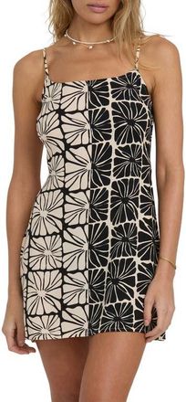 Billabong Heart Song Sleeveless Minidress in Black Sands at Nordstrom, Size Large