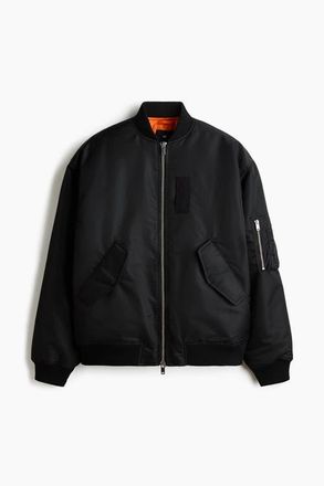 H&M Padded Bomber Jacket in Black at Nordstrom, Size Xxx-Large