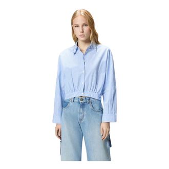Pinko Pinko, Dames, Blouses & Shirts, Blauw, Maat: M