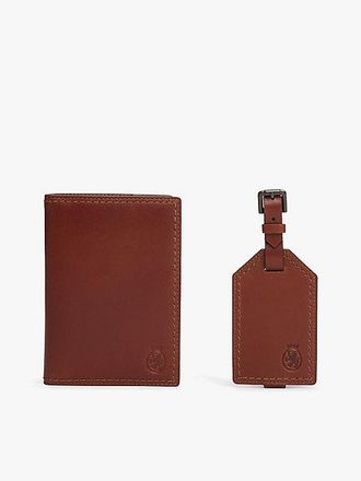 Tommy Hilfiger Leather Passport Holder And Luggage Tag Set