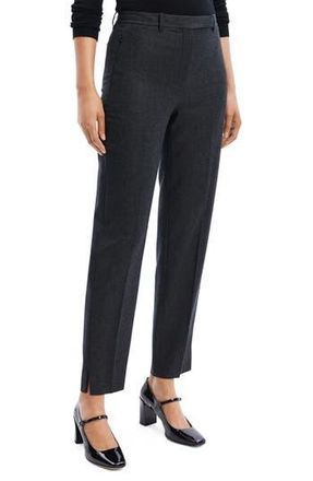 Theory Sleek Flannel High Waist Taper Pants in Nw Chc Mln at Nordstrom Rack, Size 0