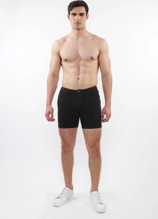 Steele Mens Jacquard Stretch Knit Jeans Shorts In Black