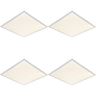 Loops 4 PACK Anti-Glare Ceiling Panel Light - 40W Cool White LED - White Paint
