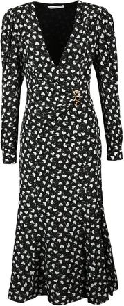 Alessandra Rich Long Mermaid Dress - Black/White