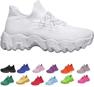 Generic Womens Trainers,Wide Fit Womens Trainers Mesh Breathable Non Slip Slip On Orthopedic Sneakers, Comfort Wear Slip On Tennis Walking Shoes, Lightweight 