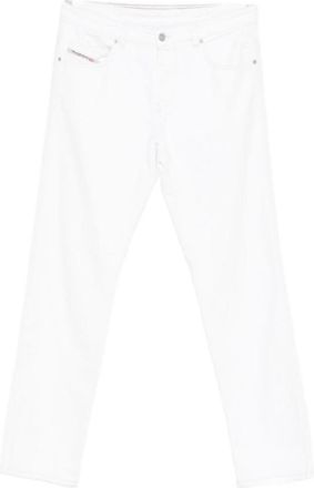 Diesel White Regular Mid Rise Jeans
