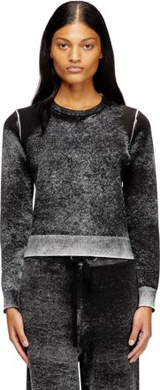 Diesel Jumper with faded reverse print - Knitwear - Woman - Multicolor