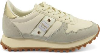 Blauer Stijlvolle Roomkleurige Jas - Dames - Sneakers - Beige - 37 EU - Schoenen