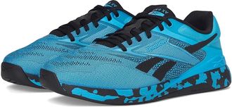Reebok Nano X5 Athletic Shoes Footwear White/Black/Future Cyan : Mens 5.5 - Womens 7 Medium, Rubber