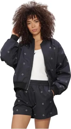 ALIX The Label Alix The Label, Jassen, Dames, Zwart, XS, Eyelet Bomber