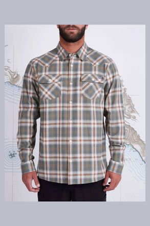 Salty Crew Herdsman Flannel Shirt In Moss