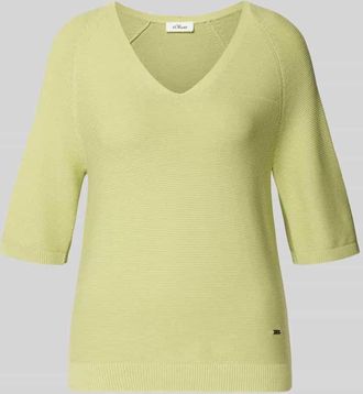 s.Oliver Red Label Regular Fit Strickpullover aus Baumwoll-Mix in Lind, Gr&ouml;&szlig;e 34